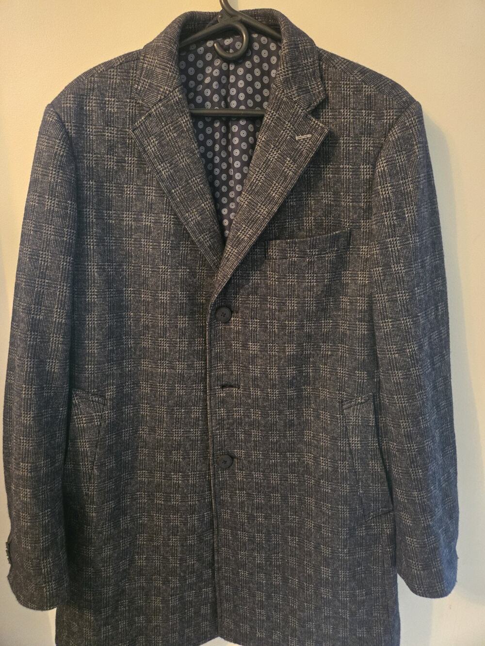 Blue Industry Mens Blazer Tweed Blue Size 54 Used